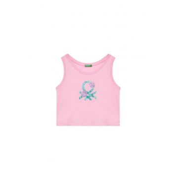 Top pentru fete  3I1XCH01Z - Bumbac organic - Roz
