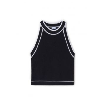 Top pentru fete  6041 - Viscoza/Poliamida - Negru