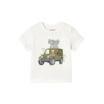 Tricou baieti  1053 - Bumbac - 4 ani - Alb