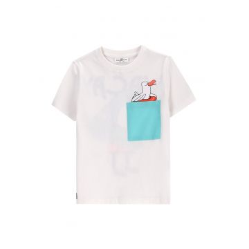 Tricou baieti  WC5143201HBK - Bumbac - Ecru