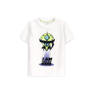 Tricou baieti  WC5143202CBK - Bumbac - Alb