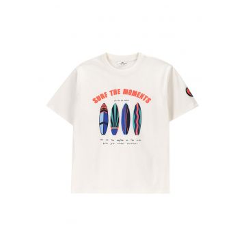 Tricou baieti  WC5143202HBJ - Bumbac - Ecru