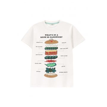 Tricou baieti  WC5143210VBB - Bumbac - Alb