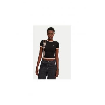 Tricou  crop cu model in dungi