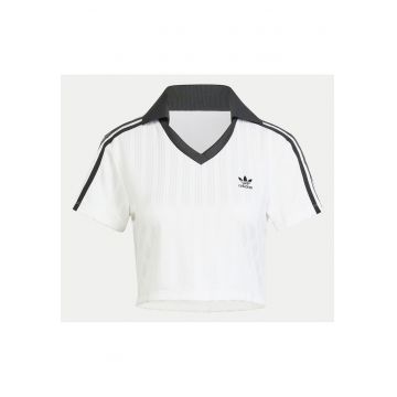 Tricou  cu decolteu in V si imprimeu logo