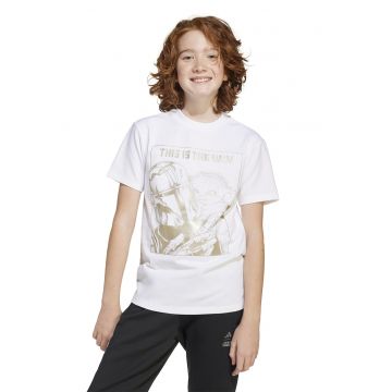 Tricou cu decolteu la baza gatului si imprimeu cu Star Wars