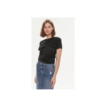 Tricou dama  3LRJL104Z - Poliester - L INTL - Negru