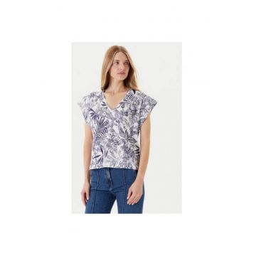 Tricou dama  3SEBD10AE - Bumbac - Albastru