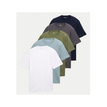 Tricou dama  alb - 100% bumbac - colorat -