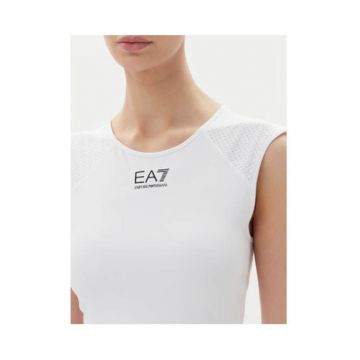 Tricou dama -  alb - poliester si elastan -
