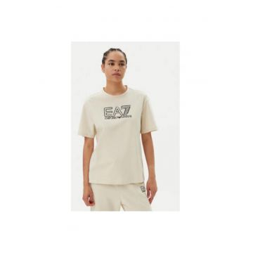 Tricou dama Ea7 Emporio Armani - 7W000098 AF12503 - Bumbac - Bej