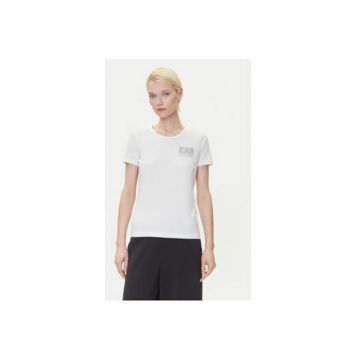 Tricou dama Ea7 Emporio Armani - 7W000492 AF10373 - Bumbac - 2XL INTL - Ecru
