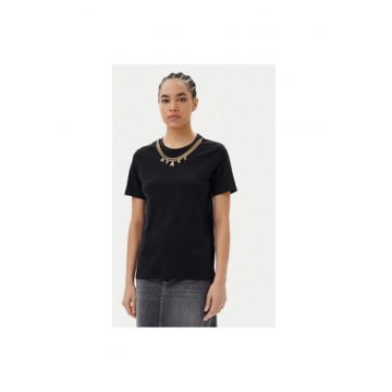 Tricou dama  GPP25098TS - Bumbac - Negru