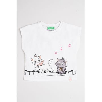 Tricou de bumbac cu imprimeu cu desene