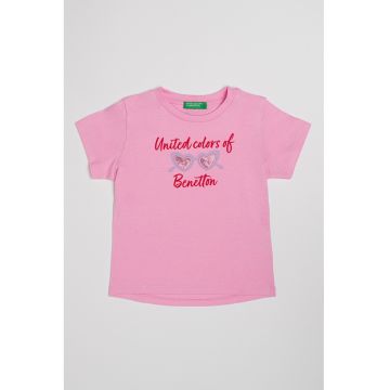 Tricou de bumbac cu paiete