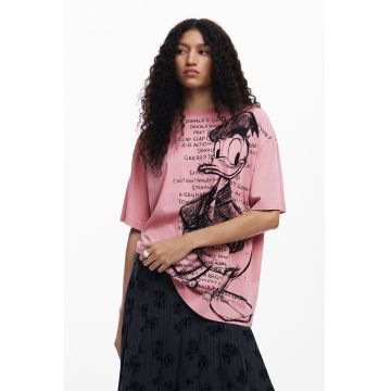 Tricou din bumbac cu imprimeu cu Donald Duck