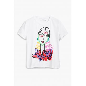 Tricou din bumbac cu imprimeu grafic