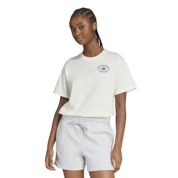 Tricou din bumbac cu imprimeu logo si model grafic