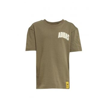Tricou din bumbac cu maneci cazute