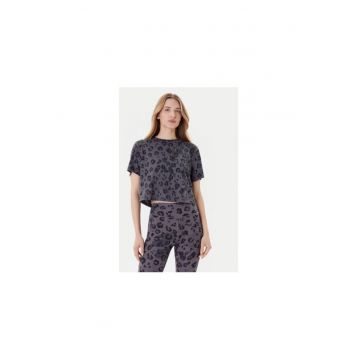 Tricou din poliester cu animal print