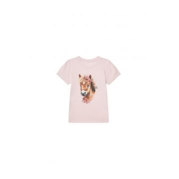 Tricou fete  13243178 - Bumbac organic - Roz