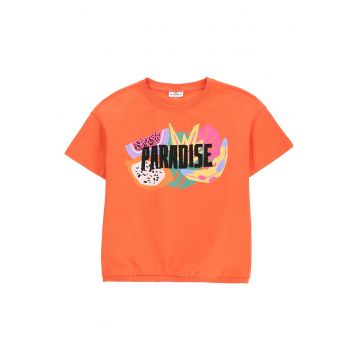 Tricou fete  WC5143202TGJ - Bumbac/Elastan - Portocaliu