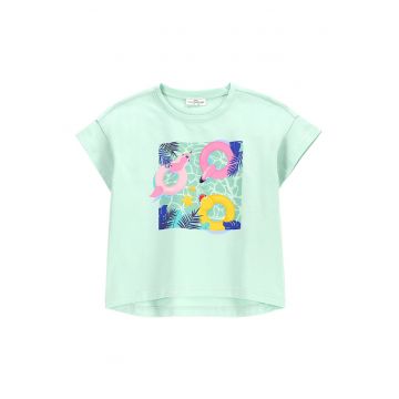 Tricou fete  WC5143203HGK - Bumbac/Elastan - Verde