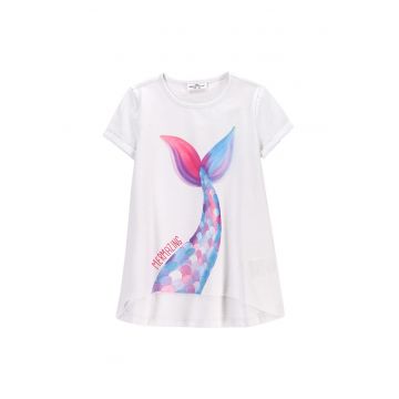 Tricou fete  WC5143203IGK - Bumbac/Elastan - Alb