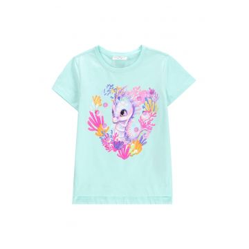 Tricou fete  WC5143204IGK - Bumbac/Elastan - Verde