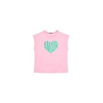 Tricou pentru fete  3JERC10PB - Bumbac - Roz