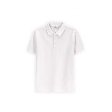Tricou Polo baieti  WC5143601VBB - Bumbac/Elastan - Alb