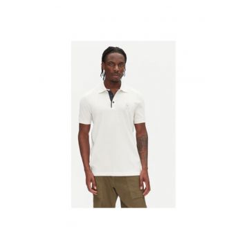 Tricou polo barbati  251PO1868P347 - Bumbac - Ecru