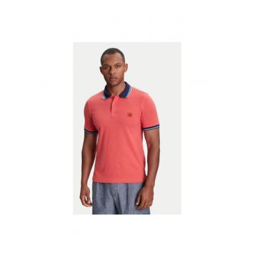 Tricou polo barbati  3F9HU302E - Bumbac - XS INTL - Visiniu