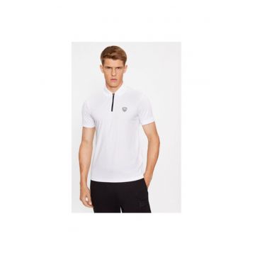 Tricou Polo barbati Ea7 Emporio Armani - 8NPF13 PJRGZ - Viscoza/Poliamida - Alb
