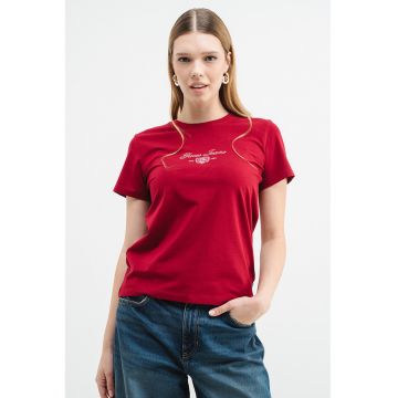 GUESS - Tricou regular fit cu decolteu la baza gatului