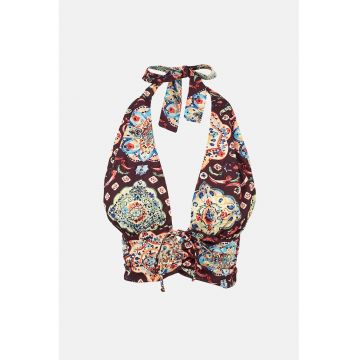 Maiou Crop -  imprimeu etnic - multicolor - poliester