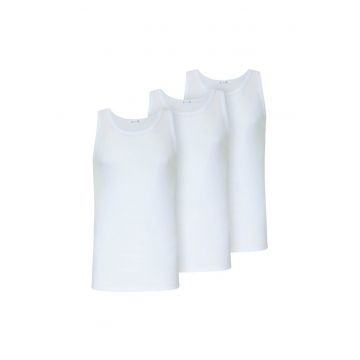 Set de top-uri cu decolteu rotund - 3 piese