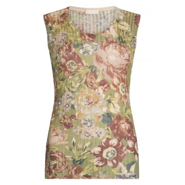 Top cambrat cu model floral