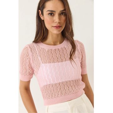Top dama -  Textil - Roz -