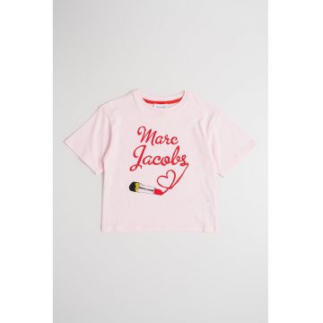 Tricou cu logo si decolteu la baza gatului