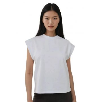 Tricou dama  bumbac/poliester/elastan - alb