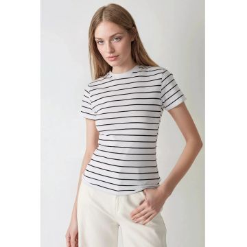 Tricou dama -  jerseu - cu dungi