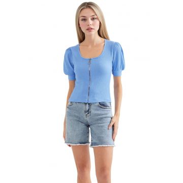 Tricou dama -  Poliester/Lycra - Albastru -