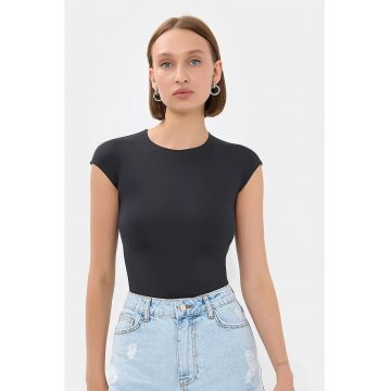 Tricou dama  poliester/viscoza/elastan - negru