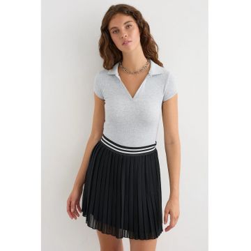 Tricou dama -  tricou cu maneca scurta - gri - jerseu