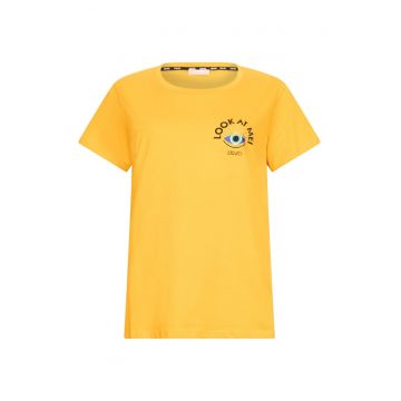 Tricou de bumbac cu strasuri