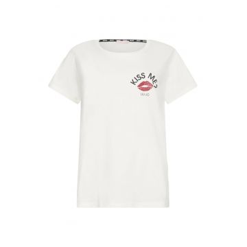 Tricou de bumbac cu strasuri