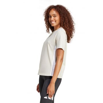Tricou din bumbac cu decolteu la baza gatului