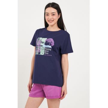 Tricou din bumbac cu imprimeu pe piept
