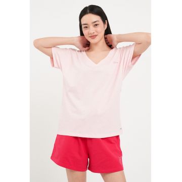 Tricou din bumbac cu logo discret